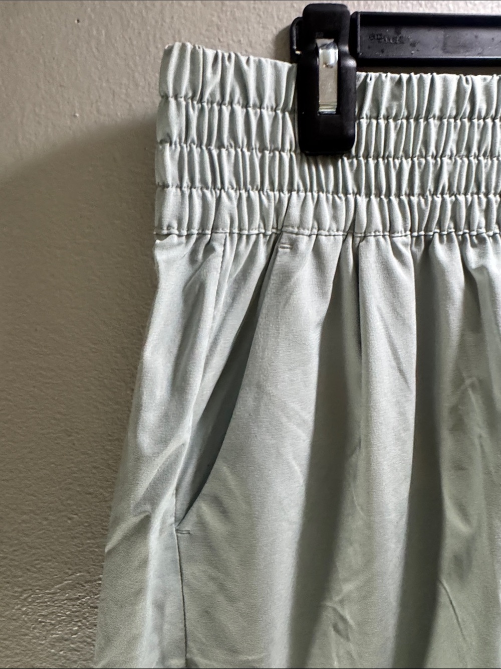 Vuori Women's Light Sage Athletic Shorts with Elastic Waist - Picture 4 of 8